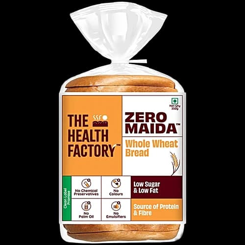 The Health Factory Whole Wheat Bread Zero Maida Low Sugar Fat 350 g Pp