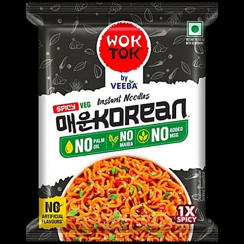 Wok Tok By Veeba Spicy Veg Korean Instant Noodles 66 g